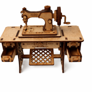 Vector máquina de coser en MDF